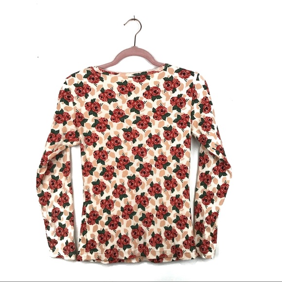 Esprit long sleeve floral knit tip with corset M - Picture 5 of 5